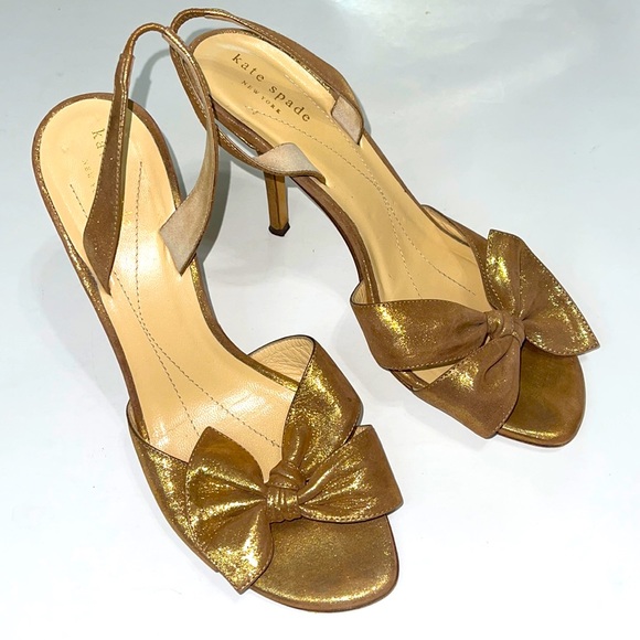Kate Spade Sparkle Bronze Dress Heels